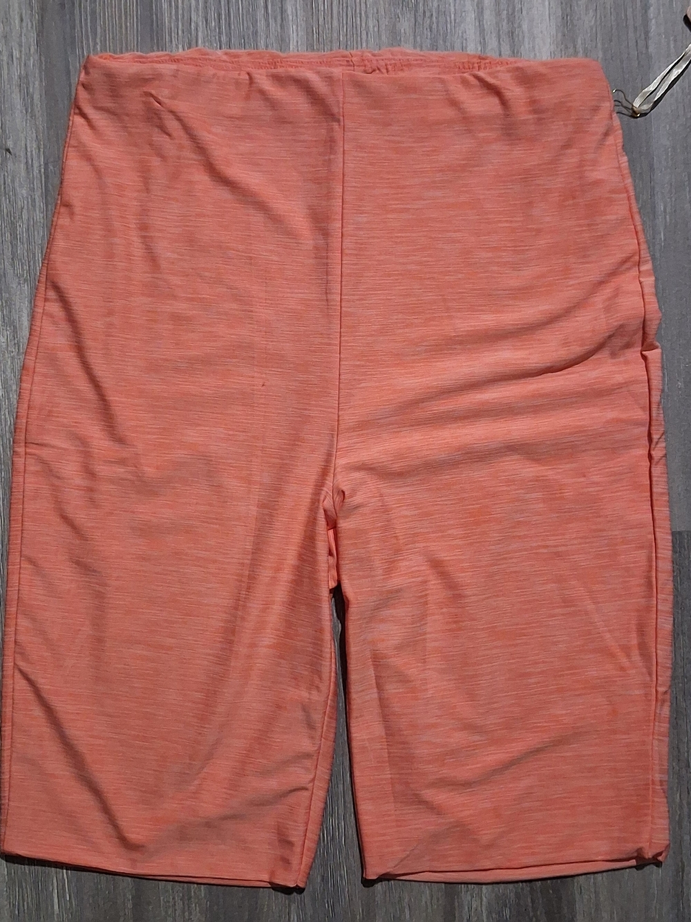 iris Coral Ribbed Crop Tank and High-Waist Biker Shorts Set - Picture 3 of 5